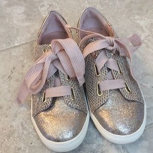 Glittery rose gold Giani Bini 9 M sneakers